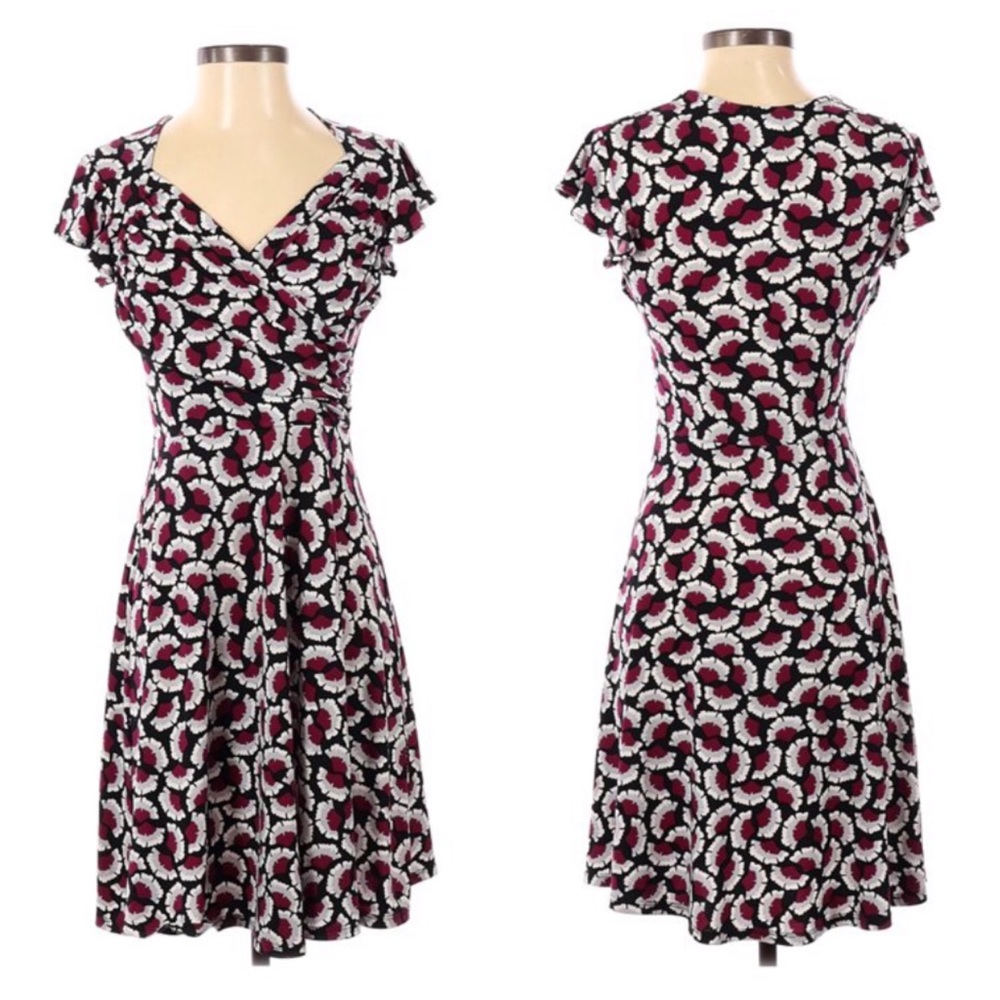Leota Emma Faux Wrap Knit Dress Size Small